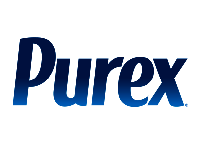 Purex logo with blue font and a clear background.
